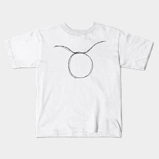 Dark and Gritty Taurus Zodiac Sign Kids T-Shirt